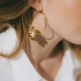 Créoles Gaïa Or Fleurs Boucles d'Oreilles Monsieur Simone