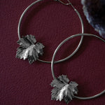 Créoles Héra Argent Feuilles Boucles d'Oreilles Monsieur Simone