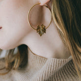 Créoles Héra Argent Feuilles Boucles d'Oreilles Monsieur Simone
