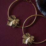 Créoles Héra Or Feuilles Boucles d'Oreilles Monsieur Simone