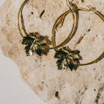 Créoles Héra Or Feuilles Boucles d'Oreilles Monsieur Simone