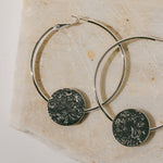 Créoles Hestia Argent Ronds Martelés Boucles d'Oreilles Monsieur Simone