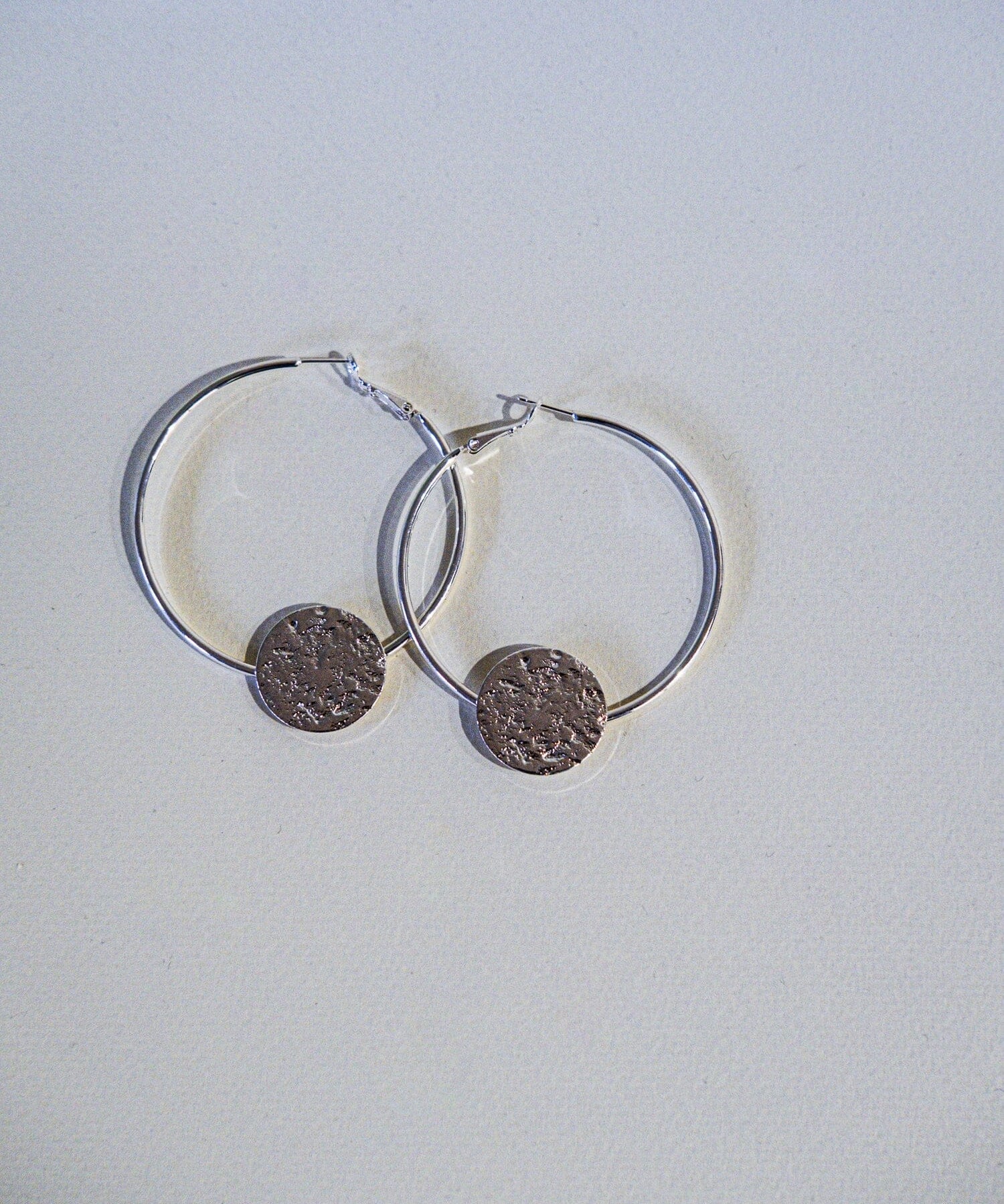 Créoles Hestia Argent Ronds Martelés Boucles d'Oreilles Monsieur Simone