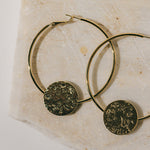 Créoles Hestia Or Ronds Martelés Boucles d'Oreilles Monsieur Simone