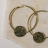 Créoles Hestia Or Ronds Martelés Boucles d'Oreilles Monsieur Simone