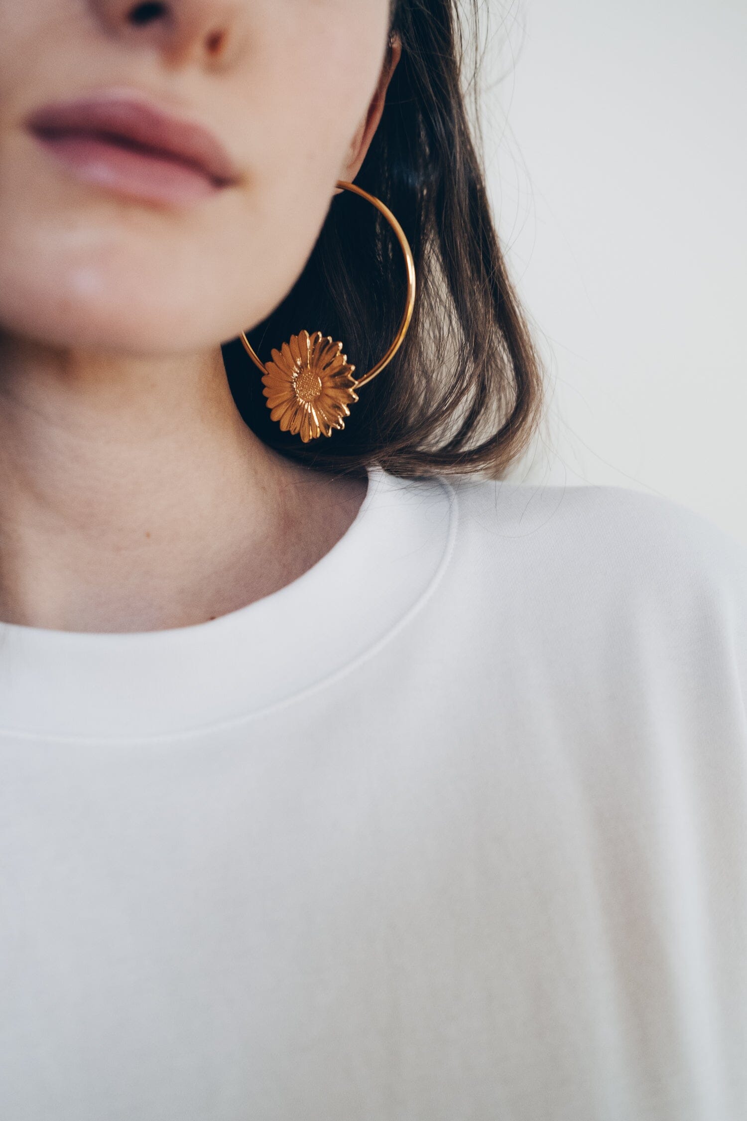 Créoles Maïa Argent Fleurs Boucles d'Oreilles Monsieur Simone