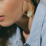 Créoles Maïa Argent Fleurs Boucles d'Oreilles Monsieur Simone