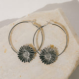 Créoles Maïa Argent Fleurs Boucles d'Oreilles Monsieur Simone
