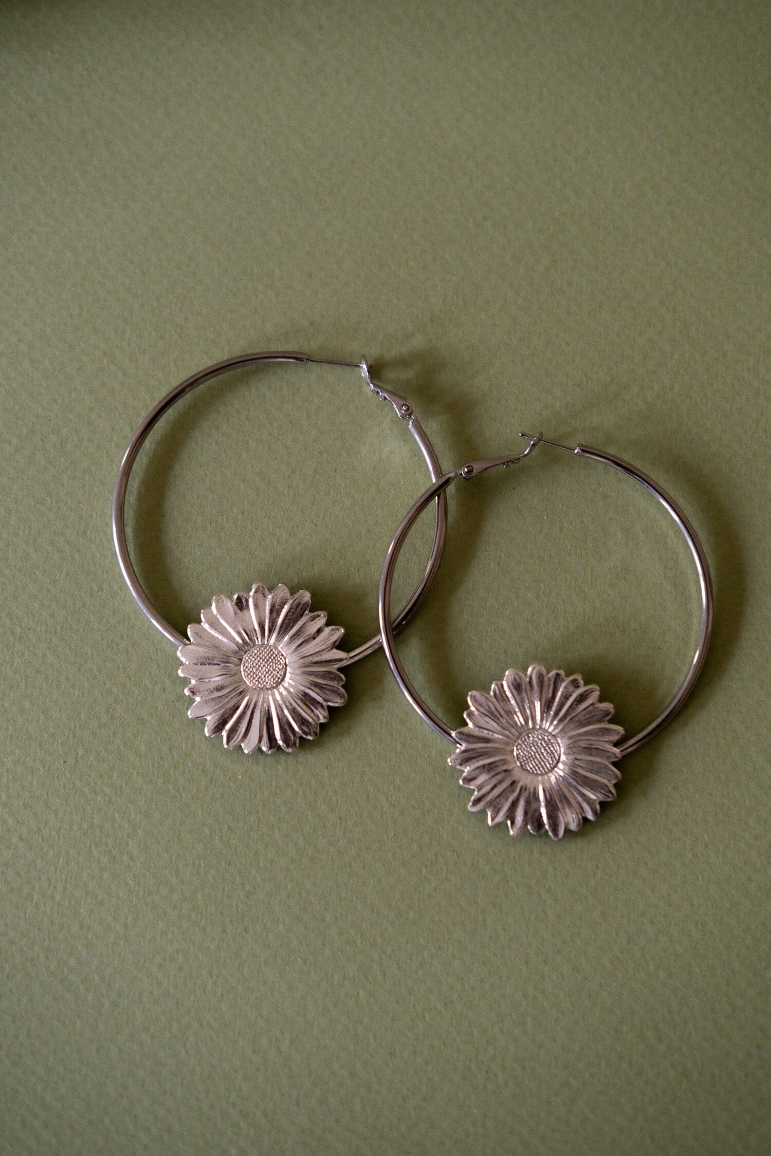 Créoles Maïa Argent Fleurs Boucles d'Oreilles Monsieur Simone