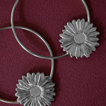 Créoles Maïa Argent Fleurs Boucles d'Oreilles Monsieur Simone