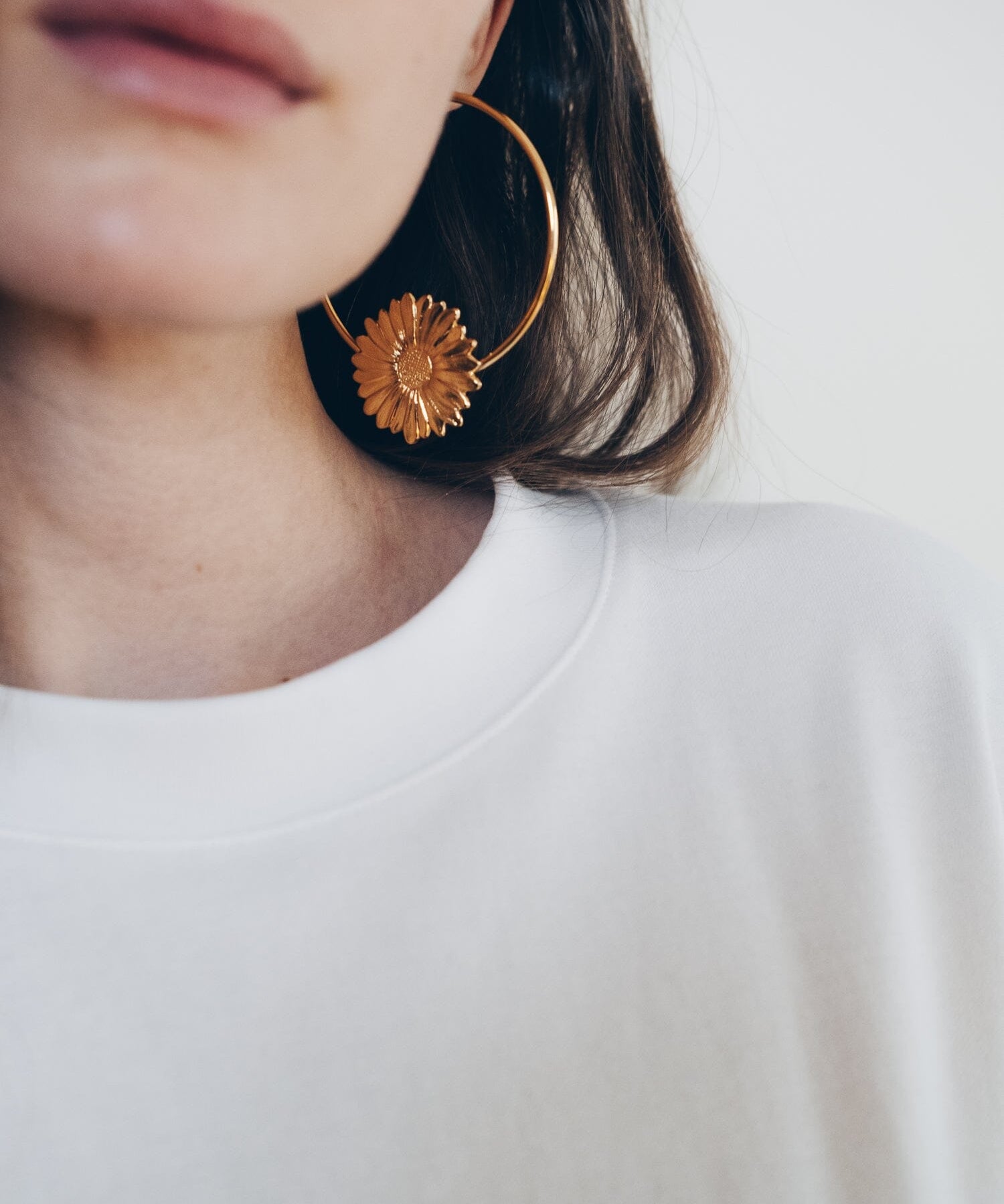 Créoles Maïa Or Fleurs Boucles d'Oreilles Monsieur Simone