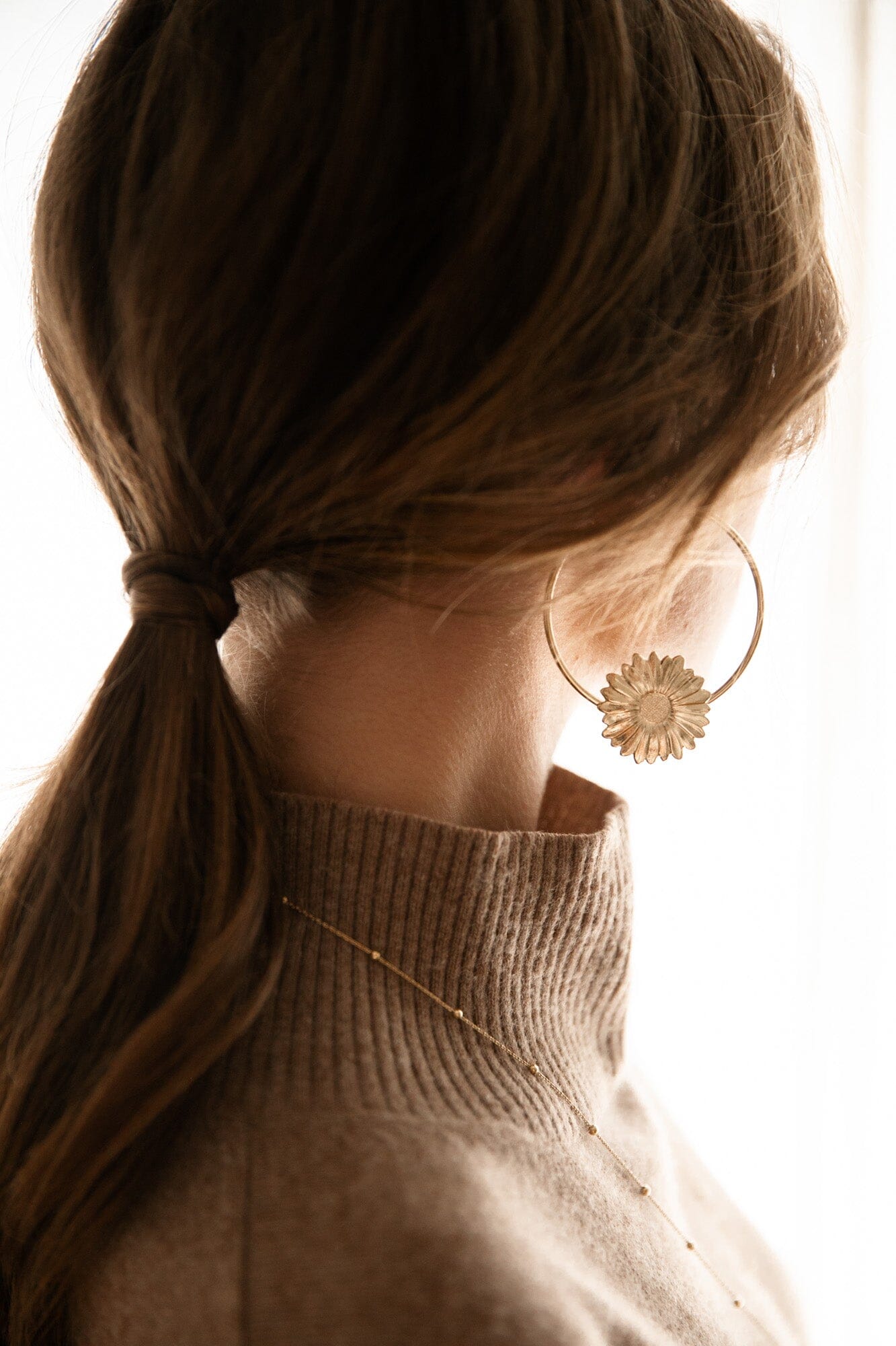 Créoles Maïa Or Fleurs Boucles d'Oreilles Monsieur Simone