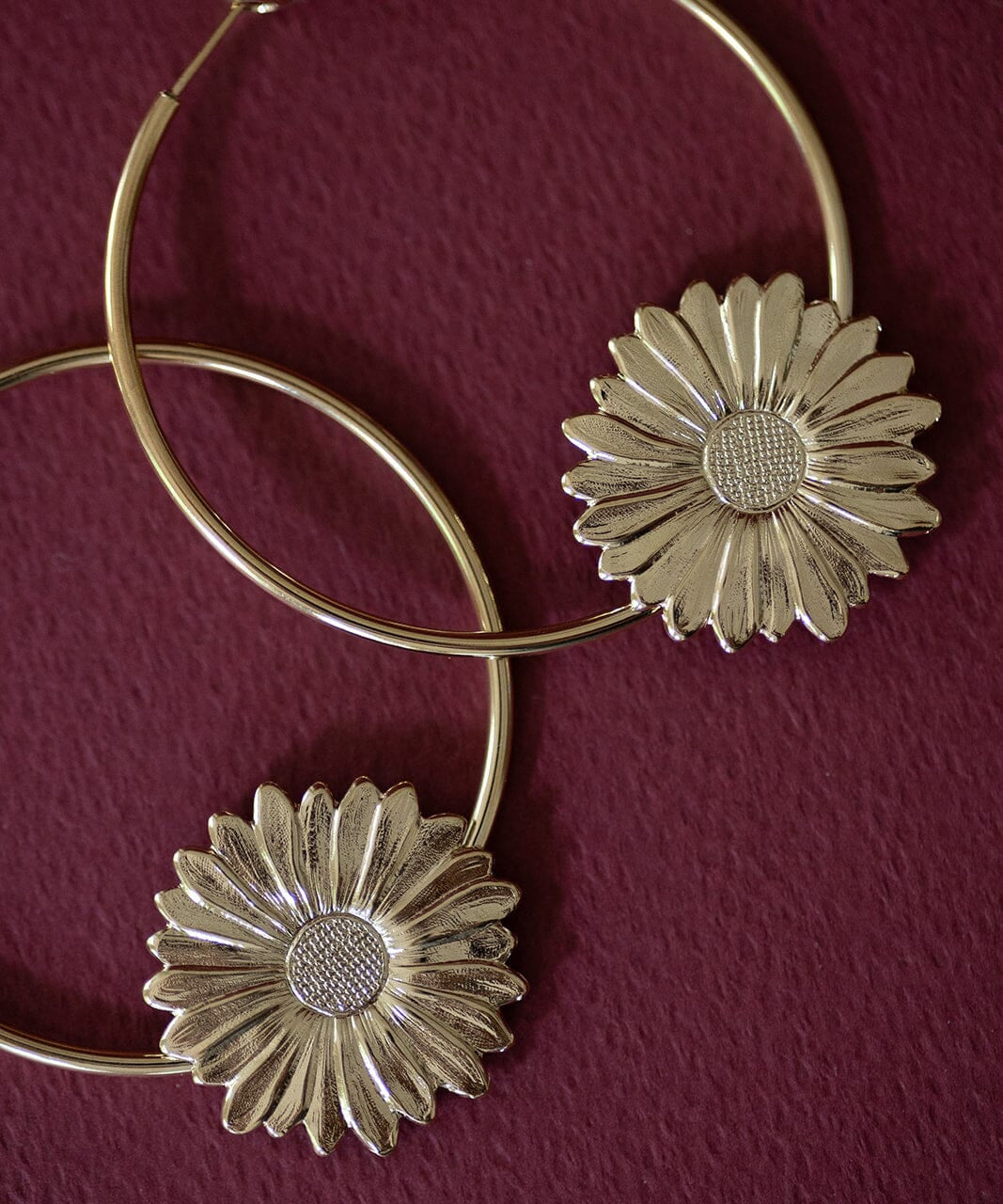 Créoles Maïa Or Fleurs Boucles d'Oreilles Monsieur Simone