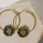 Créoles Maïa Or Fleurs Boucles d'Oreilles Monsieur Simone