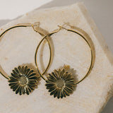 Créoles Maïa Or Fleurs Boucles d'Oreilles Monsieur Simone