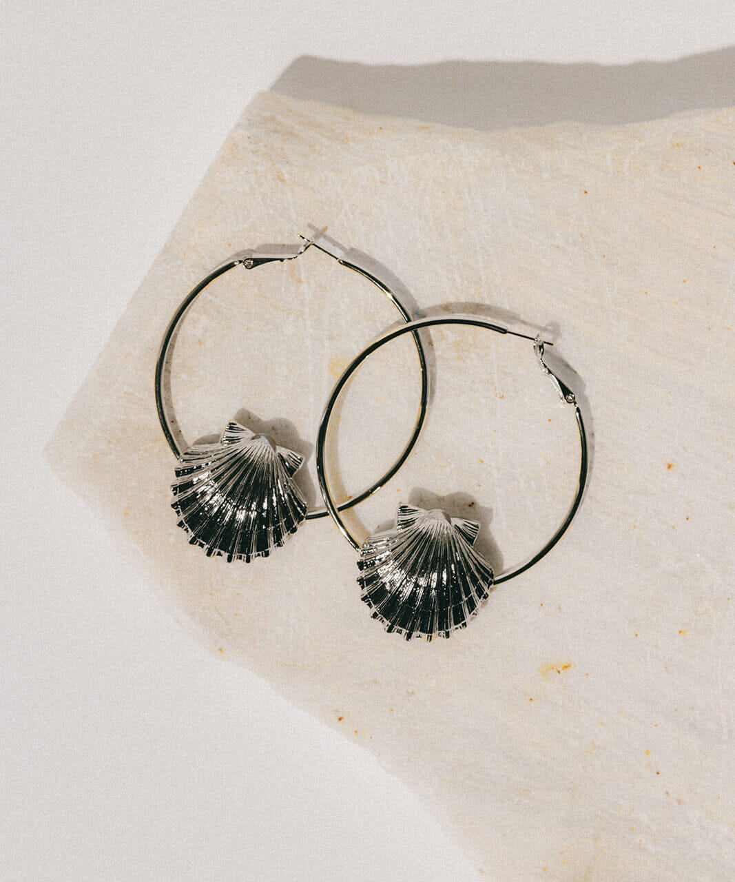 Créoles Nérée Argent Coquillages Boucles d'Oreilles Monsieur Simone