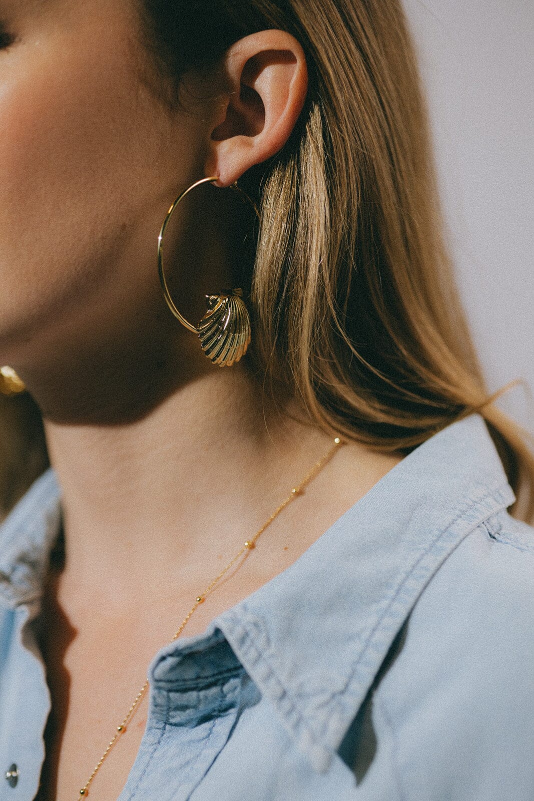 Créoles Nérée Argent Coquillages Boucles d'Oreilles Monsieur Simone