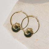 Créoles Nérée Or Coquillages Boucles d'Oreilles Monsieur Simone