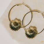 Créoles Nérée Or Coquillages Boucles d'Oreilles Monsieur Simone