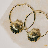 Créoles Nérée Or Coquillages Boucles d'Oreilles Monsieur Simone