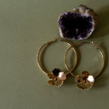 Créoles Orphée Or Fleurs Boucles d'Oreilles Monsieur Simone