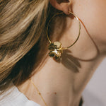 Créoles Orphée Or Fleurs Boucles d'Oreilles Monsieur Simone