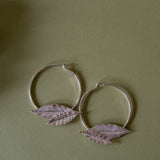 Créoles Thalie Argent Feuilles Boucles d'Oreilles Monsieur Simone