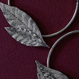 Créoles Thalie Argent Feuilles Boucles d'Oreilles Monsieur Simone