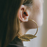 Créoles Thalie Or Feuilles Boucles d'Oreilles Monsieur Simone