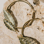 Créoles Thalie Or Feuilles Boucles d'Oreilles Monsieur Simone