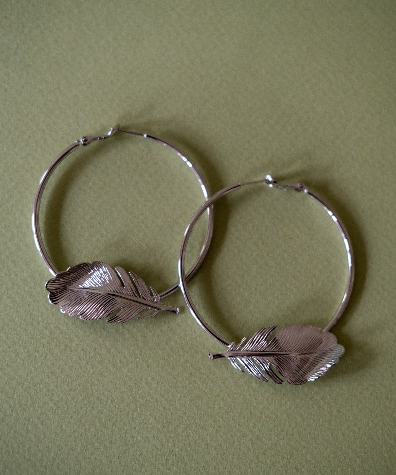 Créoles Zéphyr Argent Feuilles Boucles d'Oreilles Monsieur Simone