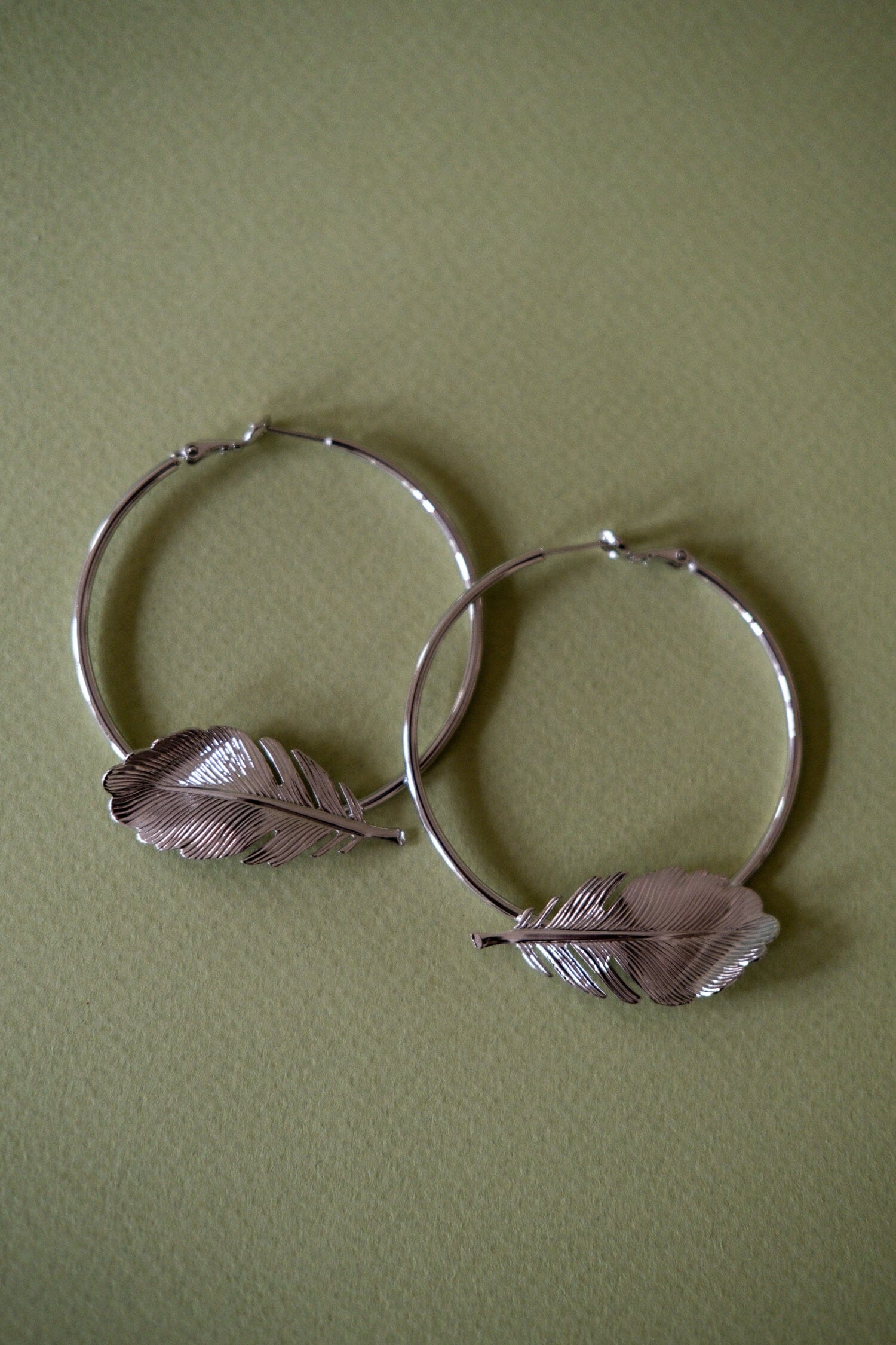 Créoles Zéphyr Argent Feuilles Boucles d'Oreilles Monsieur Simone