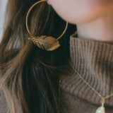 Créoles Zéphyr Argent Feuilles Boucles d'Oreilles Monsieur Simone