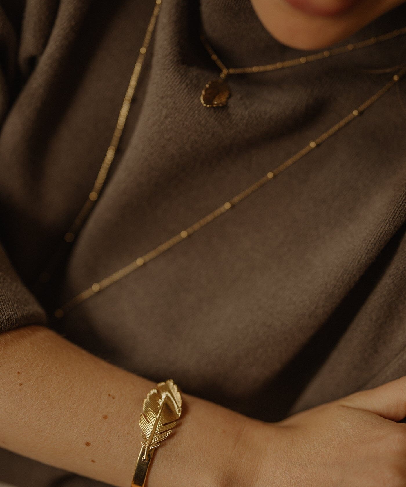 Jonc Zéphyr Argent Feuille Bracelets Monsieur Simone