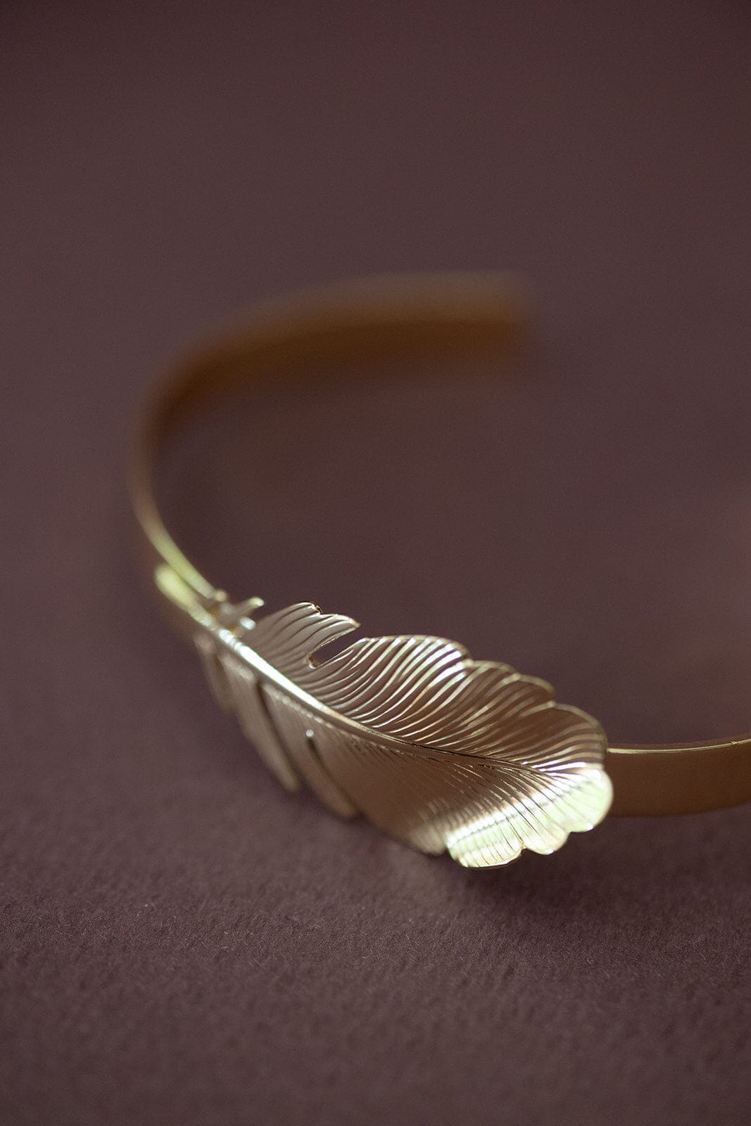 Jonc Zéphyr Or Feuille Bracelets Monsieur Simone