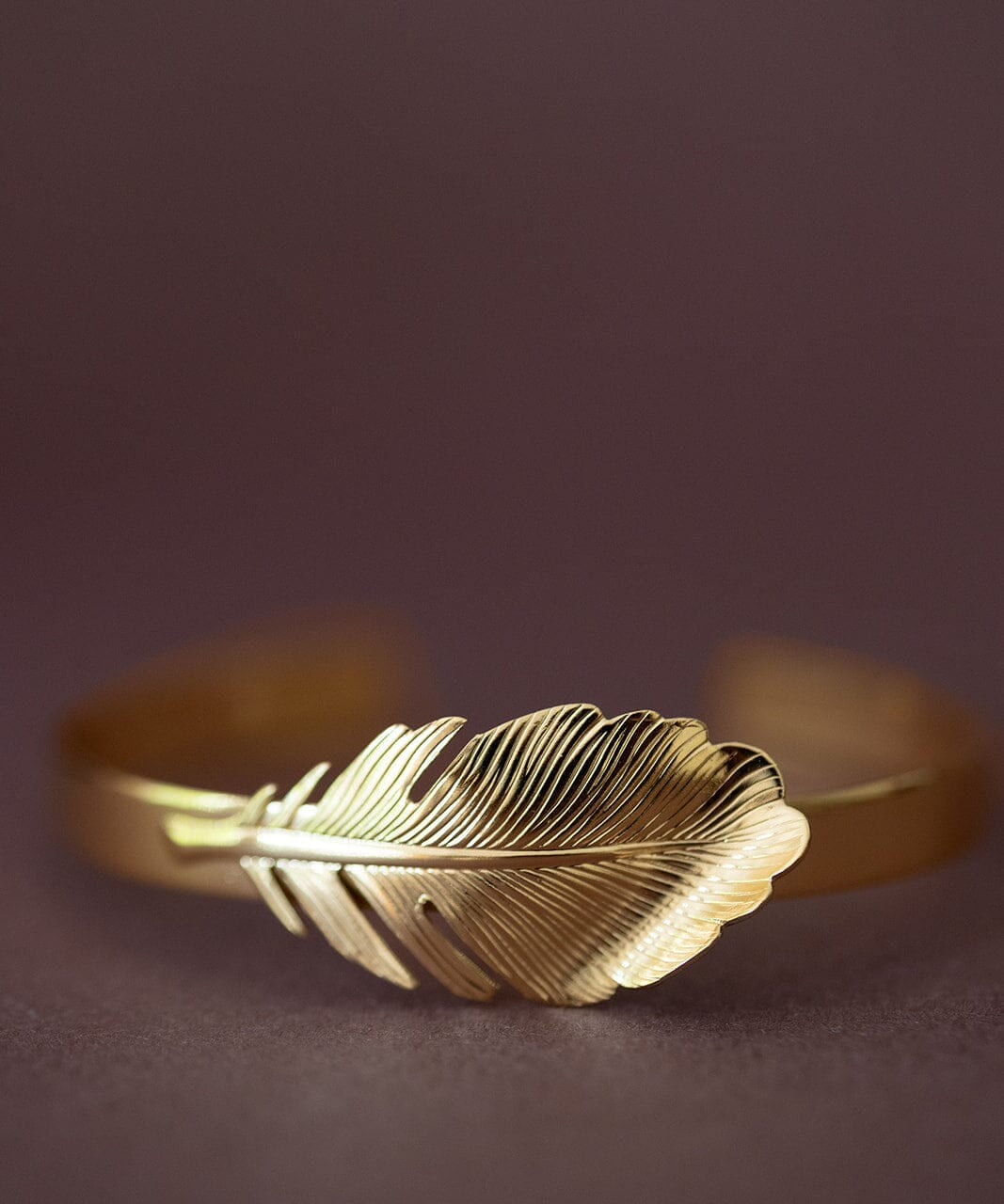Jonc Zéphyr Or Feuille Bracelets Monsieur Simone