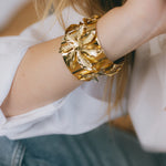 Manchette Chloris Argent Fleurs Bracelets Monsieur Simone