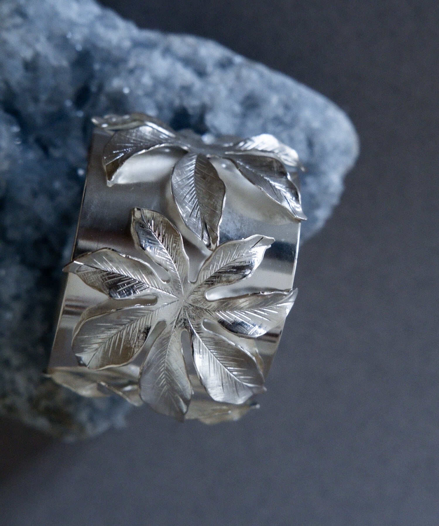 Manchette Chloris Argent Fleurs Bracelets Monsieur Simone