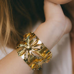 Manchette Chloris Argent Fleurs Bracelets Monsieur Simone