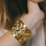 Manchette Chloris Argent Fleurs Bracelets Monsieur Simone