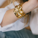 Manchette Chloris Or Fleurs Bracelets Monsieur Simone