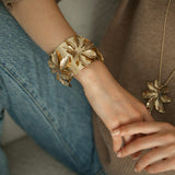 Manchette Chloris Or Fleurs Bracelets Monsieur Simone