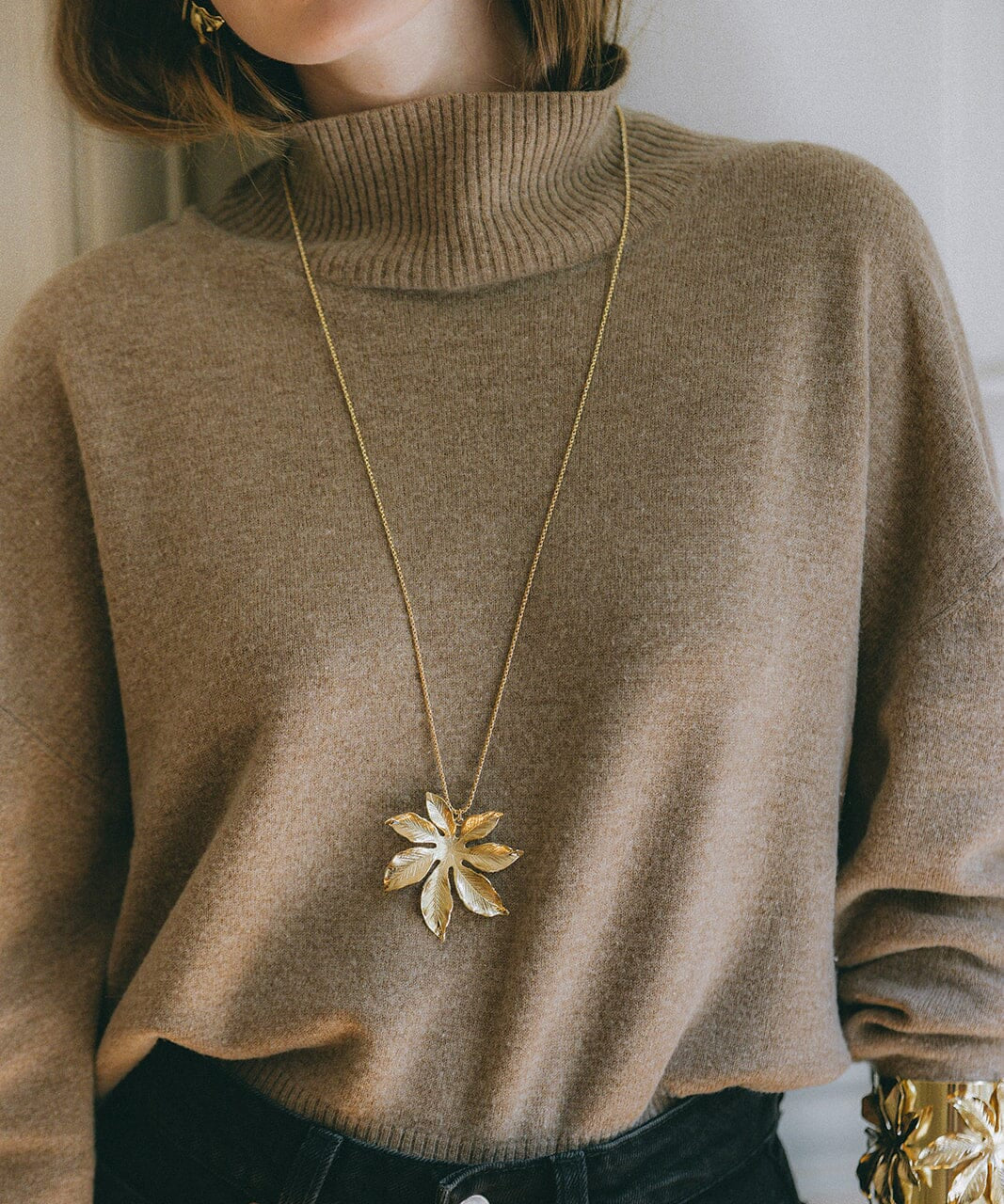 Manchette Chloris Or Fleurs Bracelets Monsieur Simone