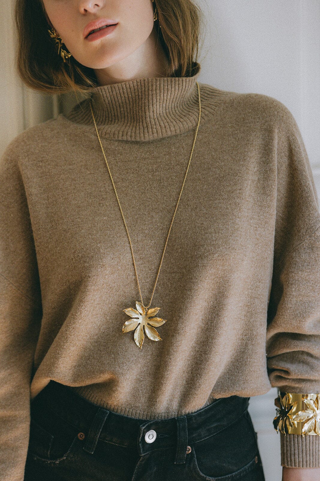 Manchette Chloris Or Fleurs Bracelets Monsieur Simone