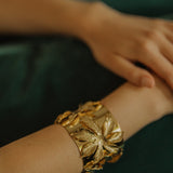 Manchette Chloris Or Fleurs Bracelets Monsieur Simone