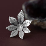 Maxi Bague Chloris Argent Fleur Ajustable Bagues Monsieur Simone