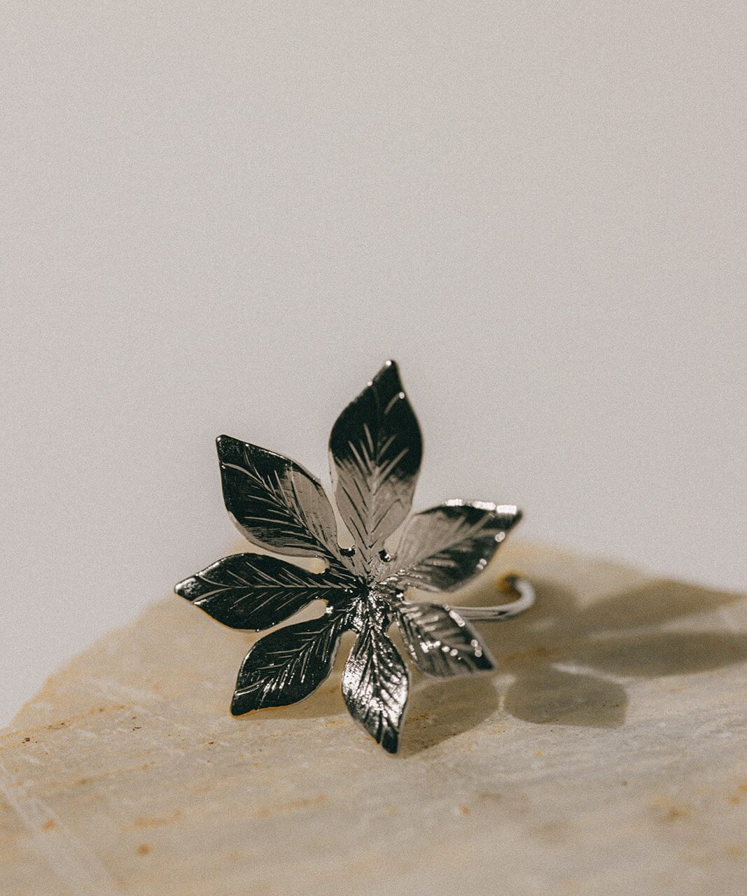 Maxi Bague Chloris Argent Fleur Ajustable Bagues Monsieur Simone