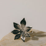 Maxi Bague Chloris Argent Fleur Ajustable Bagues Monsieur Simone