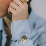 Maxi Bague Chloris Argent Fleur Ajustable Bagues Monsieur Simone