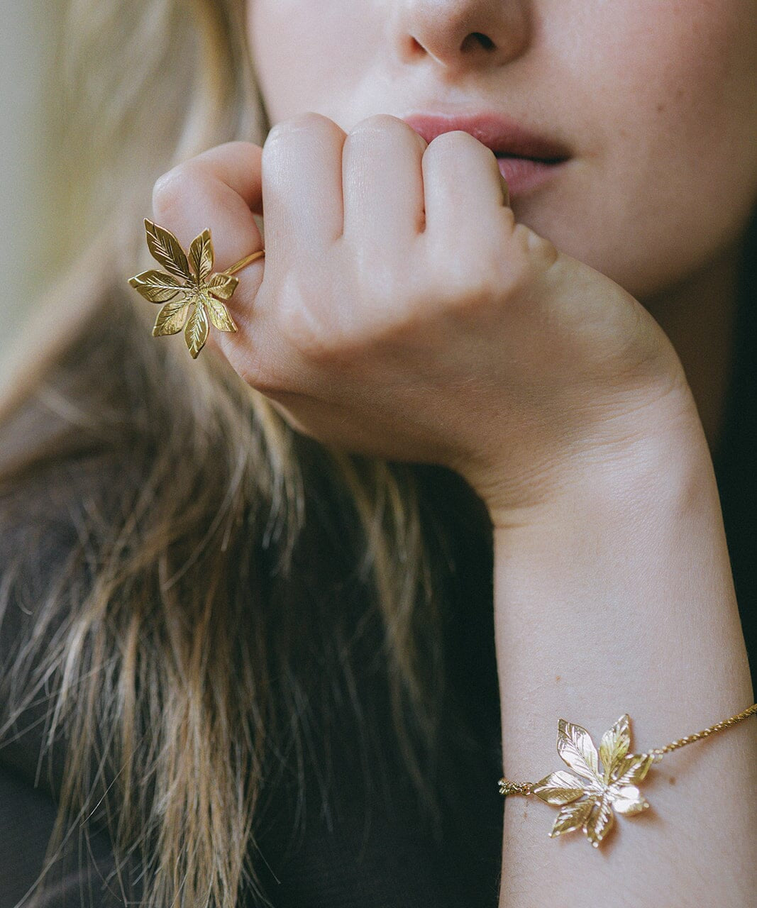 Maxi Bague Chloris Argent Fleur Ajustable Bagues Monsieur Simone